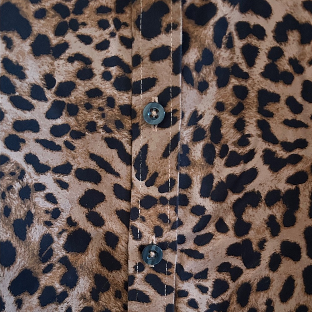 Chico's Brown Animal Print Shirt - Picture 4 of 4